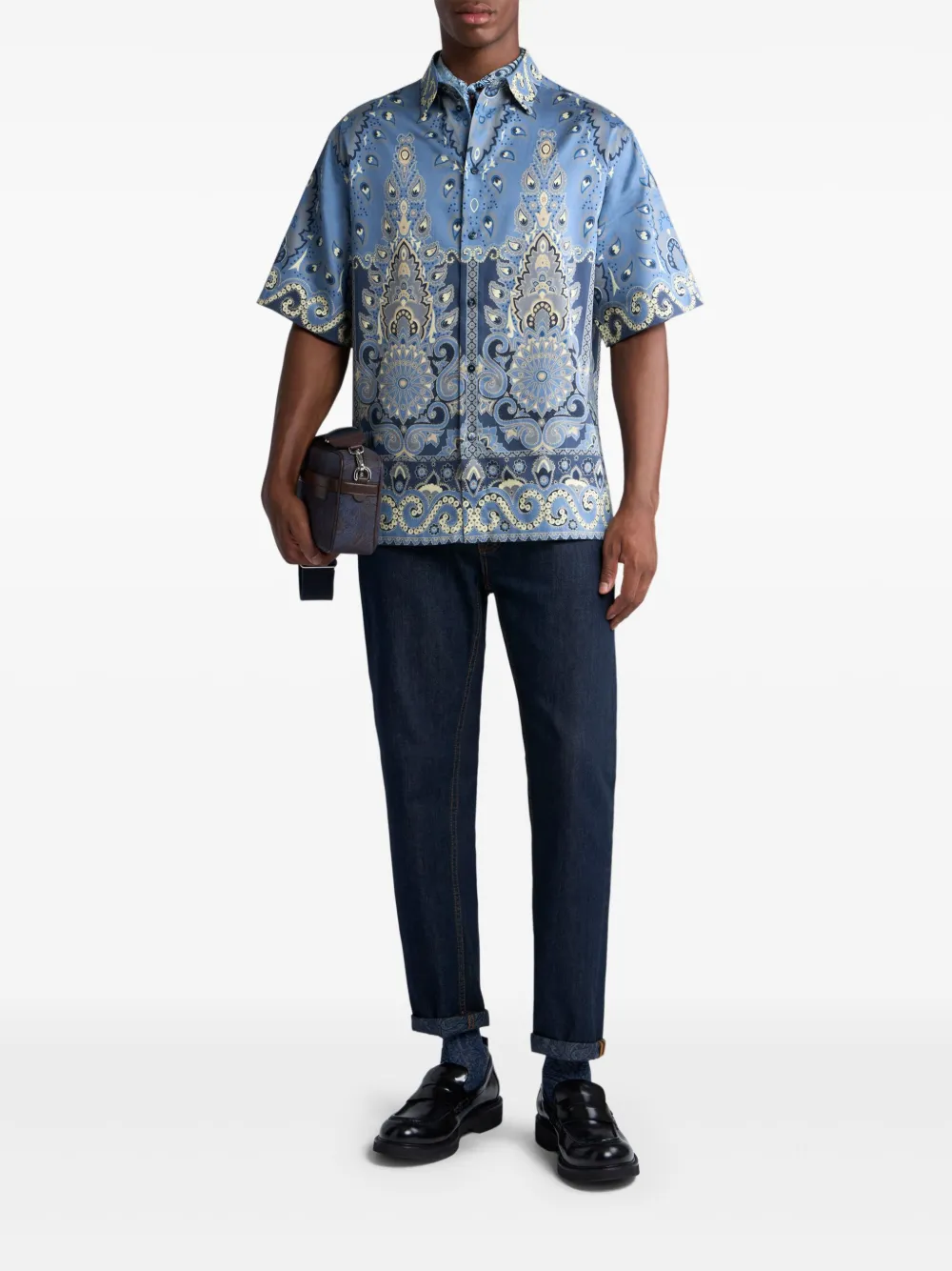 ETRO Jeans met paisley-print - Blauw