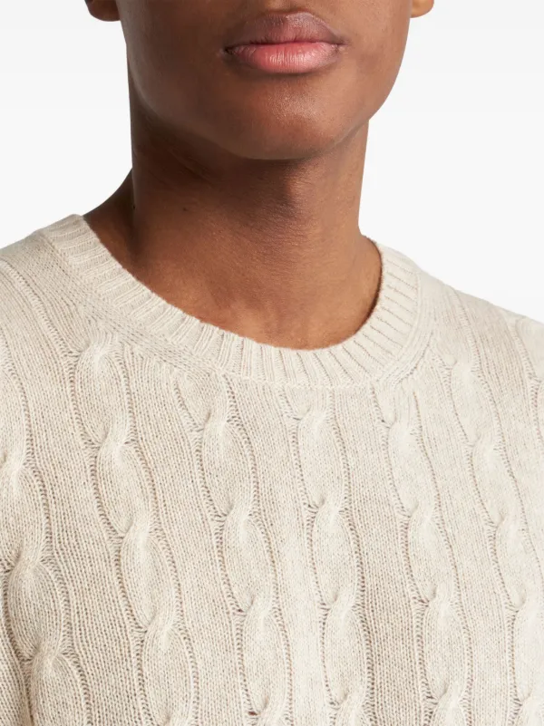 【送料&関税込】Etro Cashmere Sweater ETRO cable-knit Cashmere Sweater | Neutrals | FARFETCH