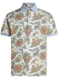 ETRO paisley cotton polo shirt - White