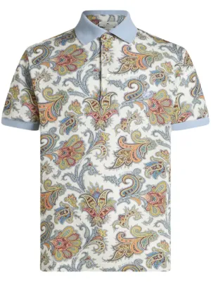 ETRO フローラル ペイズリー ポロシャツ | ブルー | FARFETCH JP