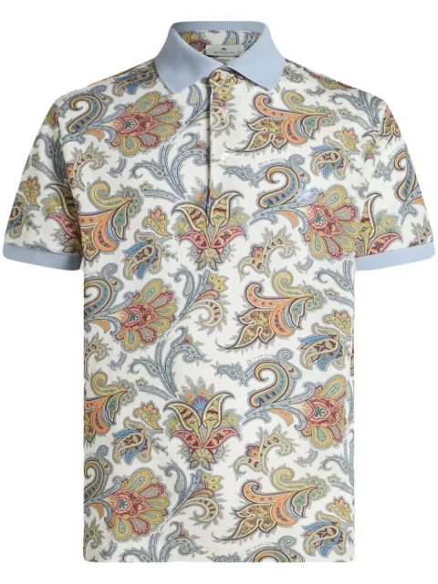 ETRO paisley cotton polo shirt