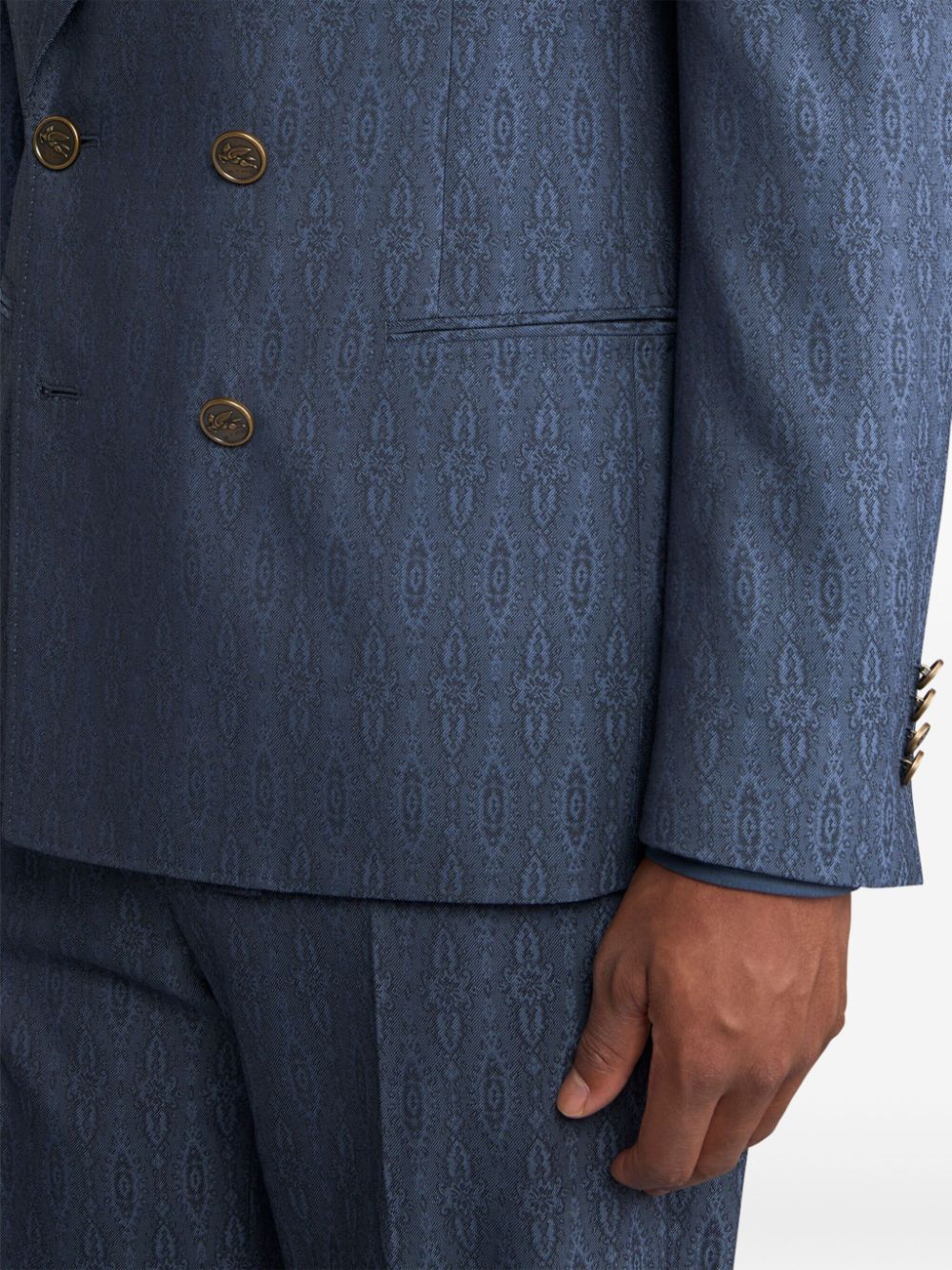 ETRO double-breasted blazer Blauw