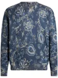 ETRO maxi-flowers sweater - Blue