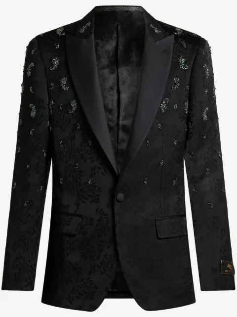 ETRO linen-blend evening jacket