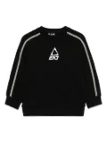 Emporio Armani Kids logo-stamp sweatshirt - Black