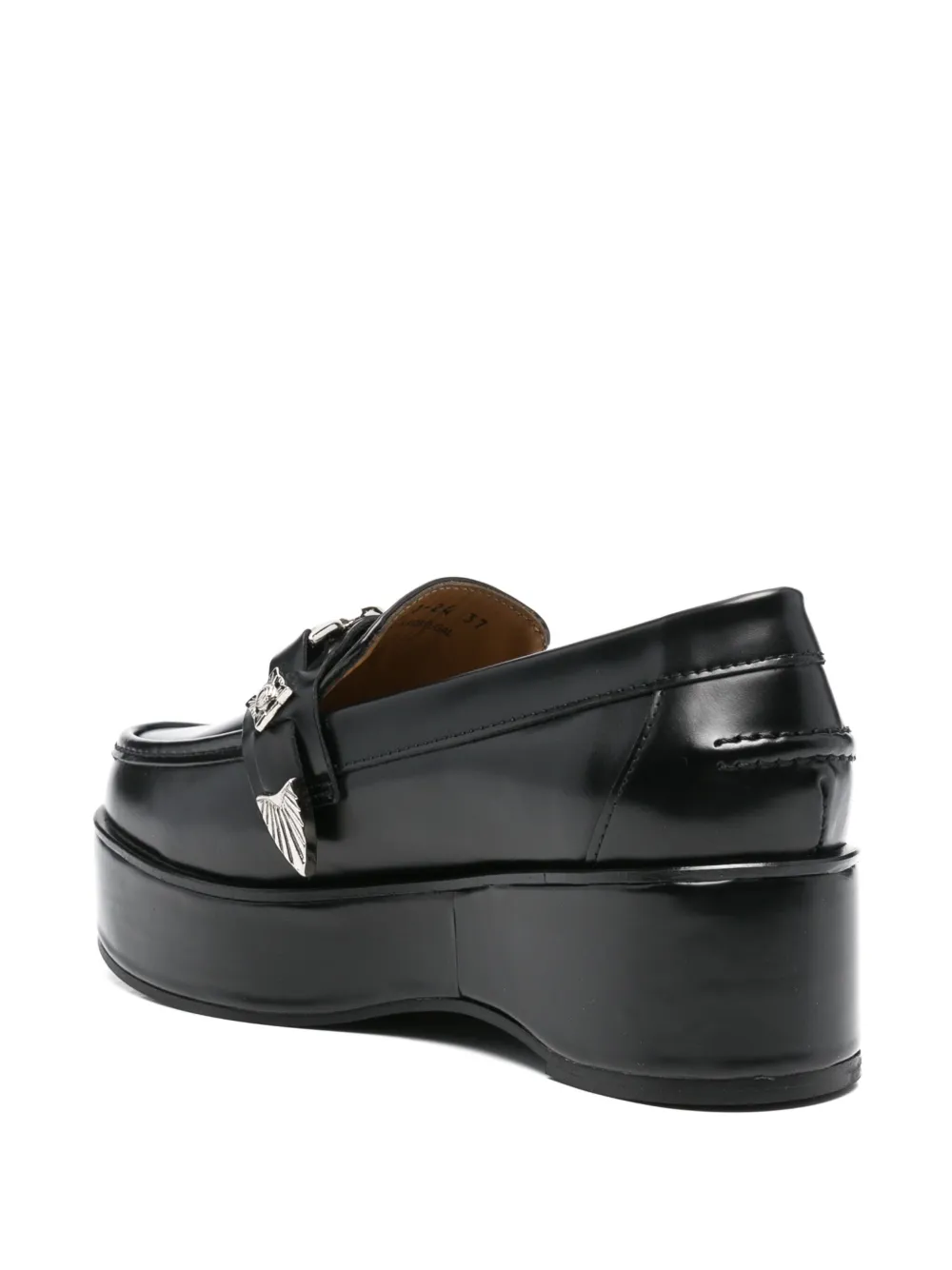 Toga Pulla plaque-detailed loafers Black