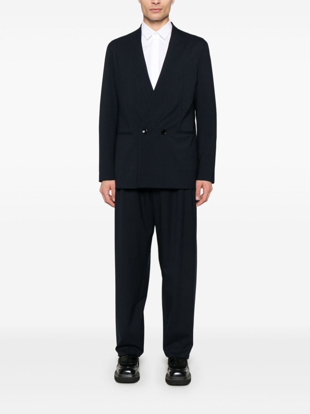 Giorgio Armani double-breasted suit - Blauw