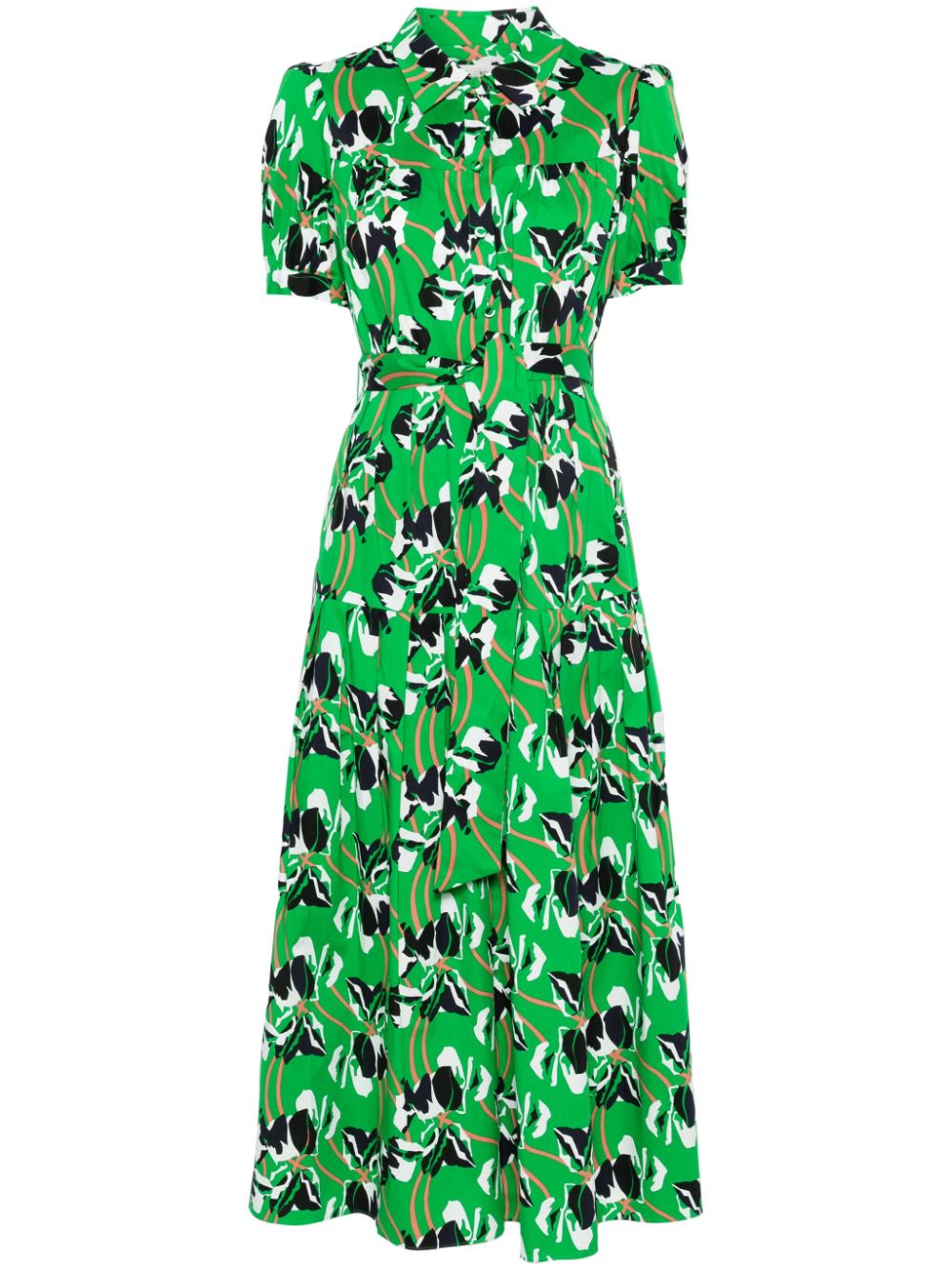 DVF Diane von Furstenberg Jonah midi-jurk Groen