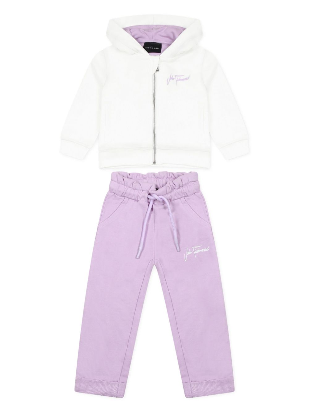 John Richmond Junior logo-print tracksuit set - White