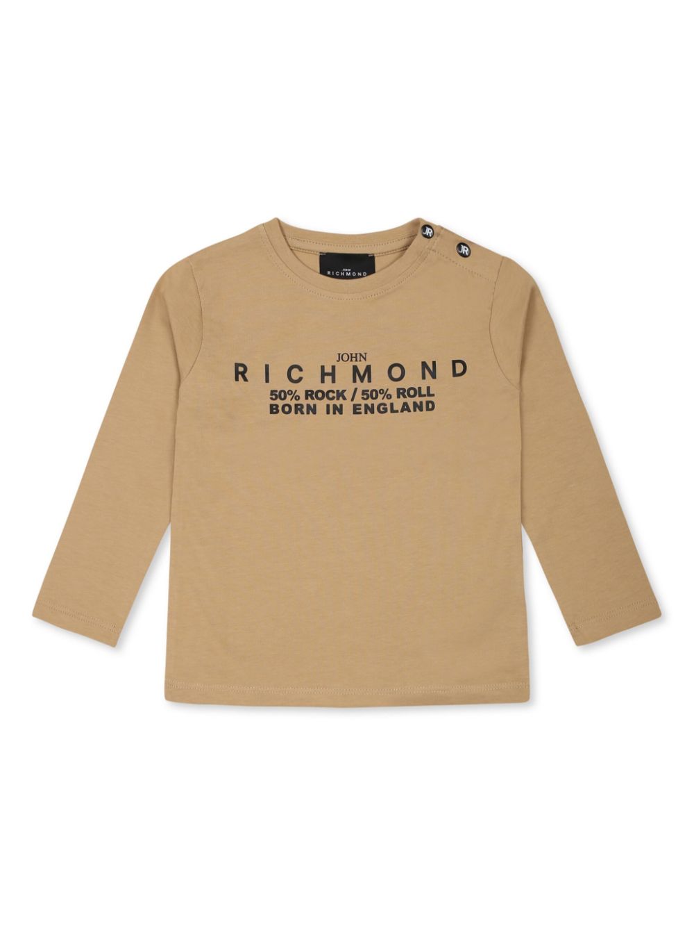 John Richmond Junior T-shirt met logoprint Beige