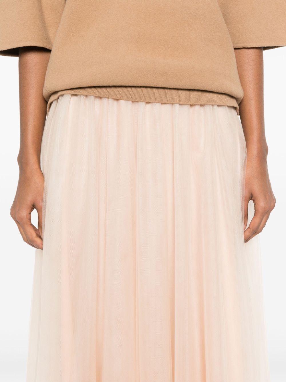 Fabiana Filippi tulle midi skirt Roze