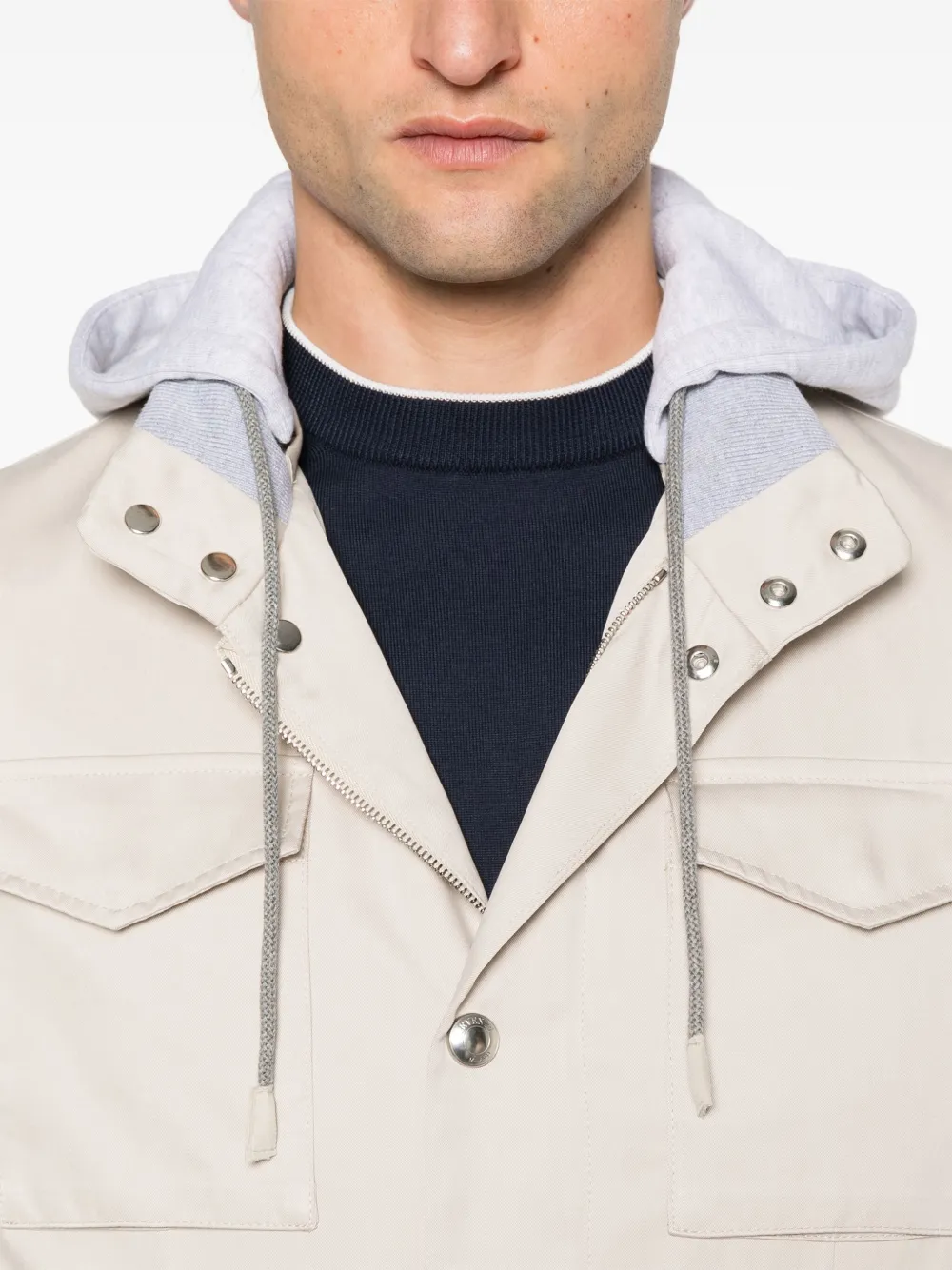 Eleventy Jack met capuchon Beige