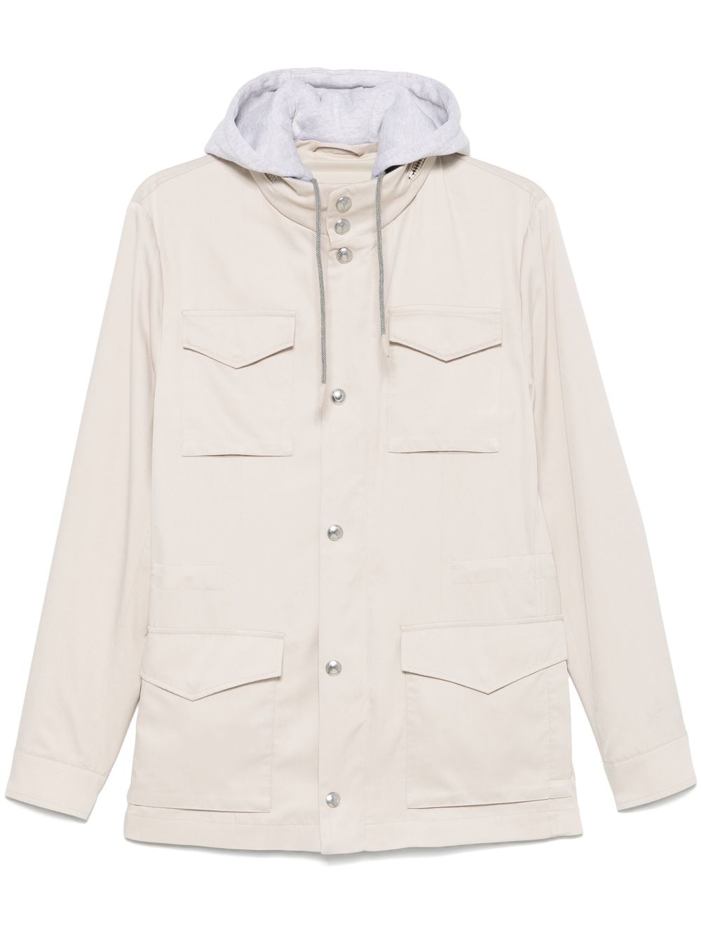 Eleventy hooded jacket - Neutrals