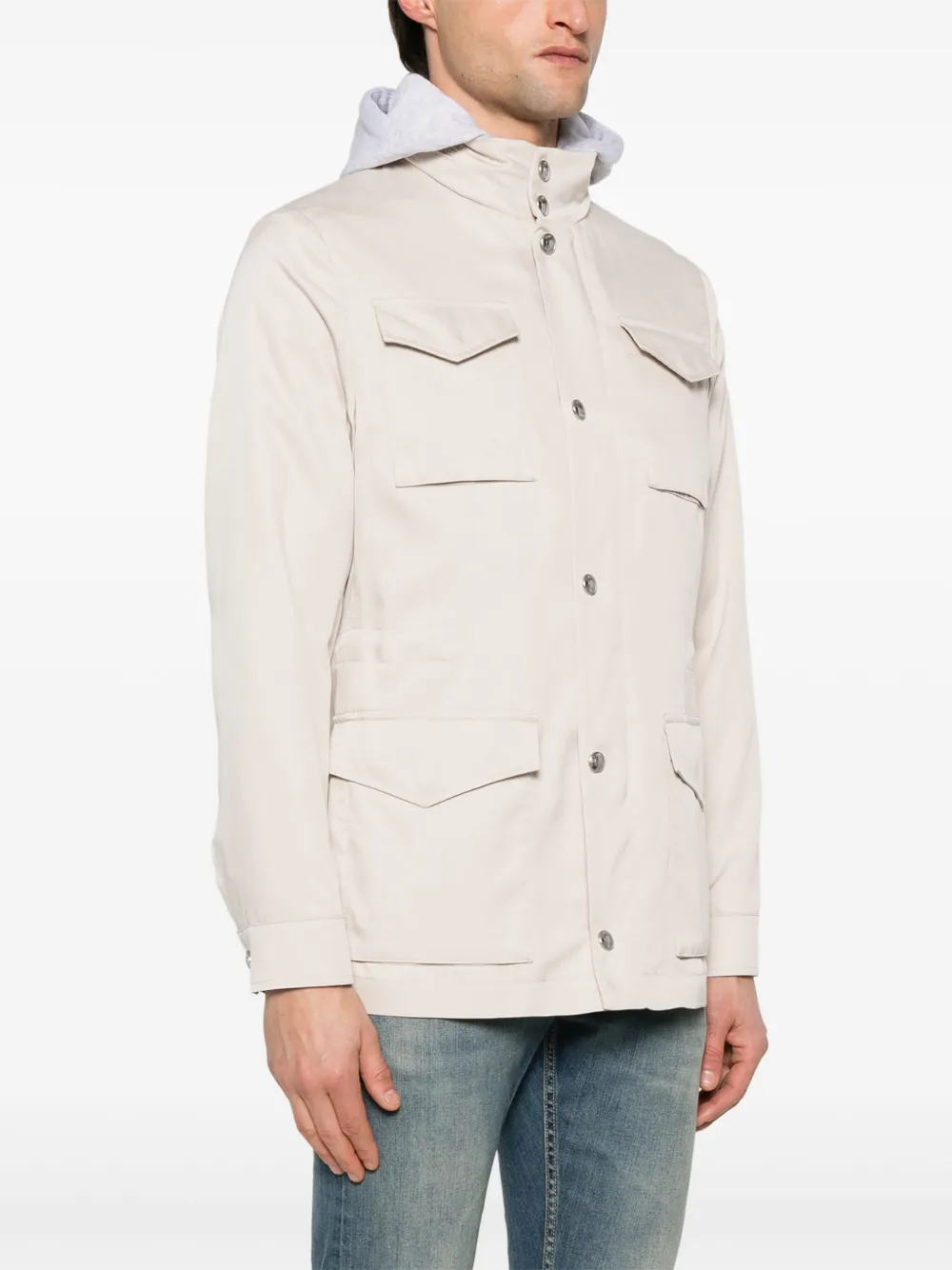 Eleventy Jack met capuchon Beige