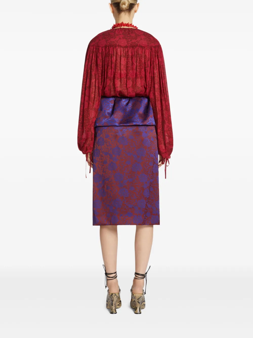 DRIES VAN NOTEN Shirt met bloemenprint Rood