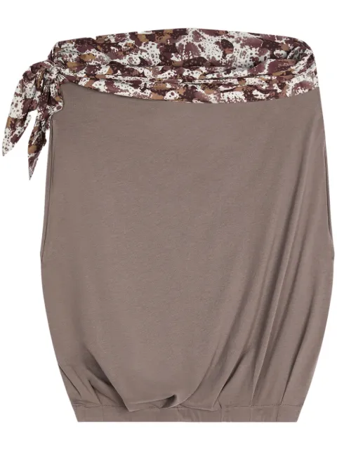 DRIES VAN NOTEN top con detalle de nudo en contraste
