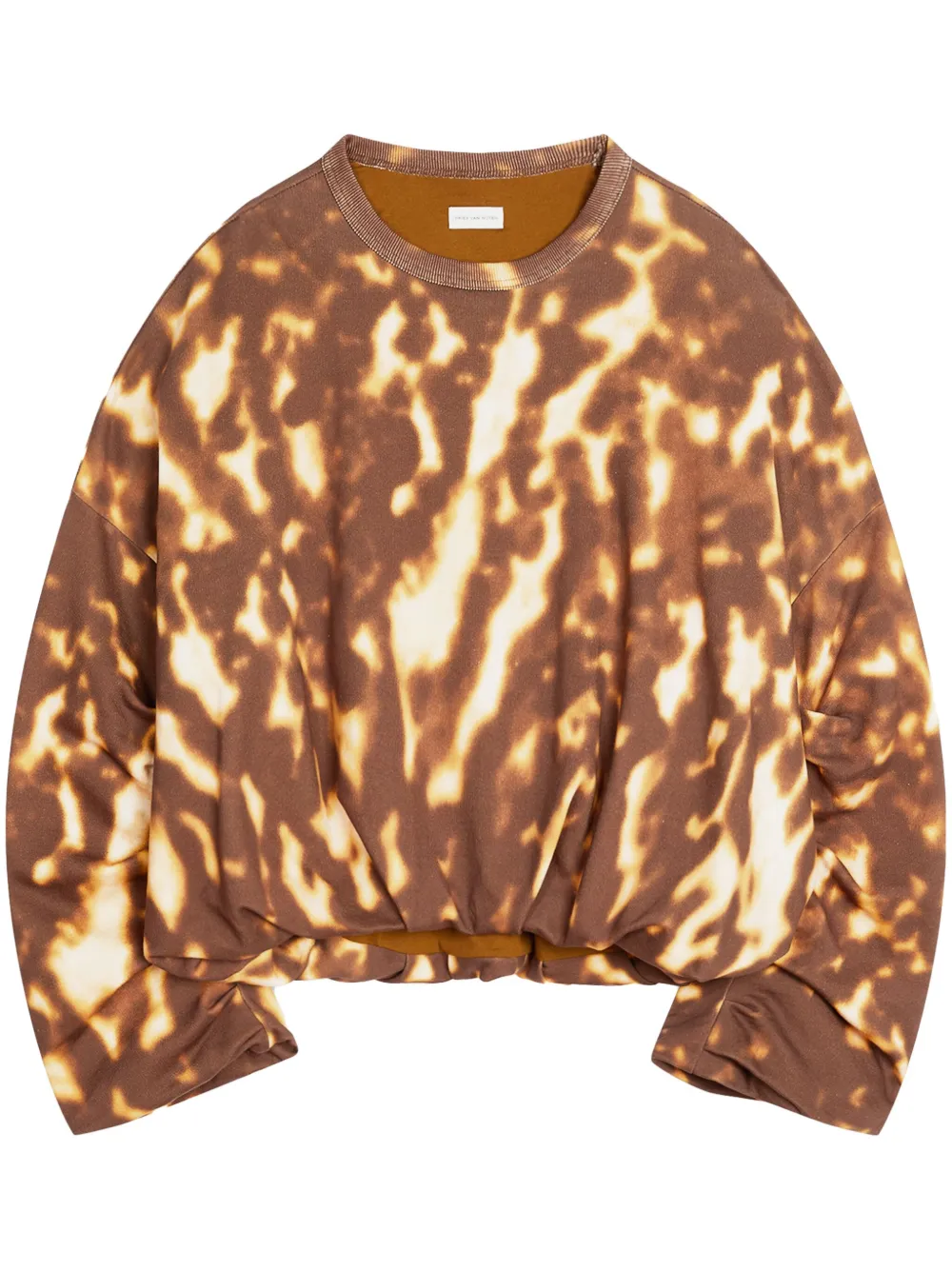 DRIES VAN NOTEN sudadera drapeada | marrón | Image 1
