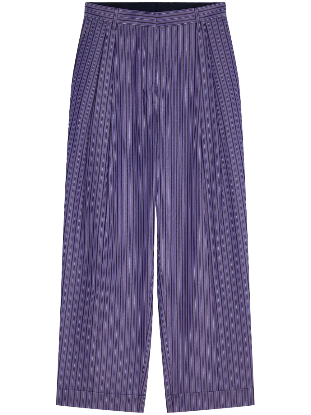 DRIES VAN NOTEN Gestreepte broek Paars