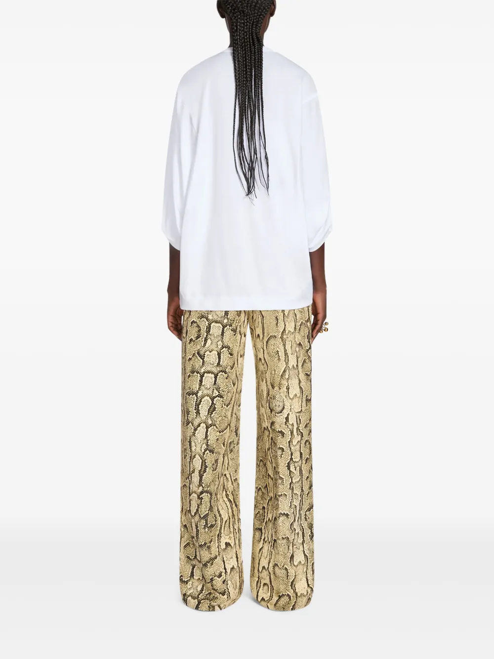 Shop Dries Van Noten Balloon-sleeve T-shirt In White