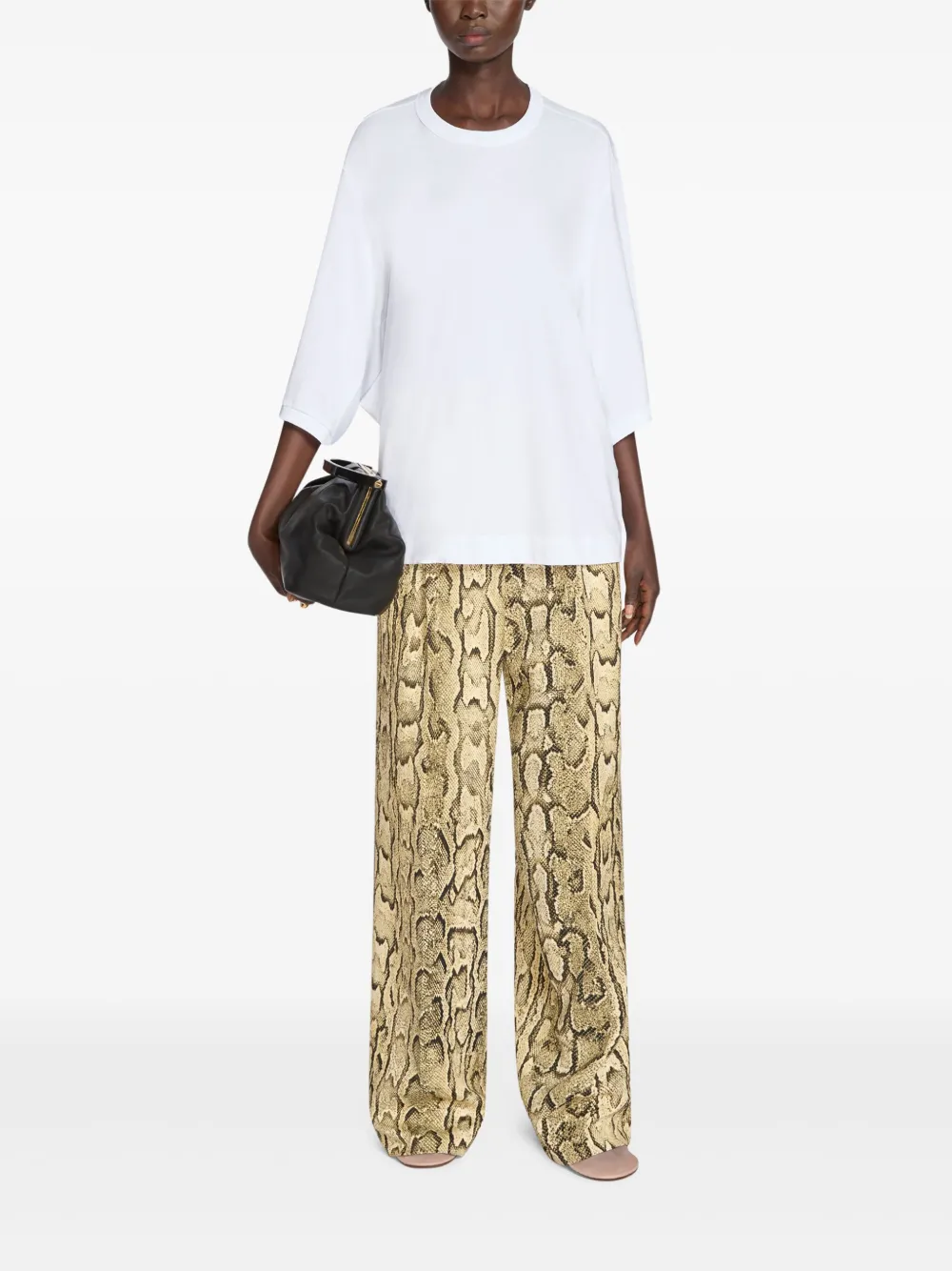 Shop Dries Van Noten Balloon-sleeve T-shirt In White