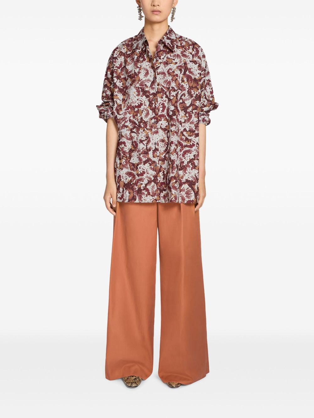 DRIES VAN NOTEN Zijden blouse - Bruin