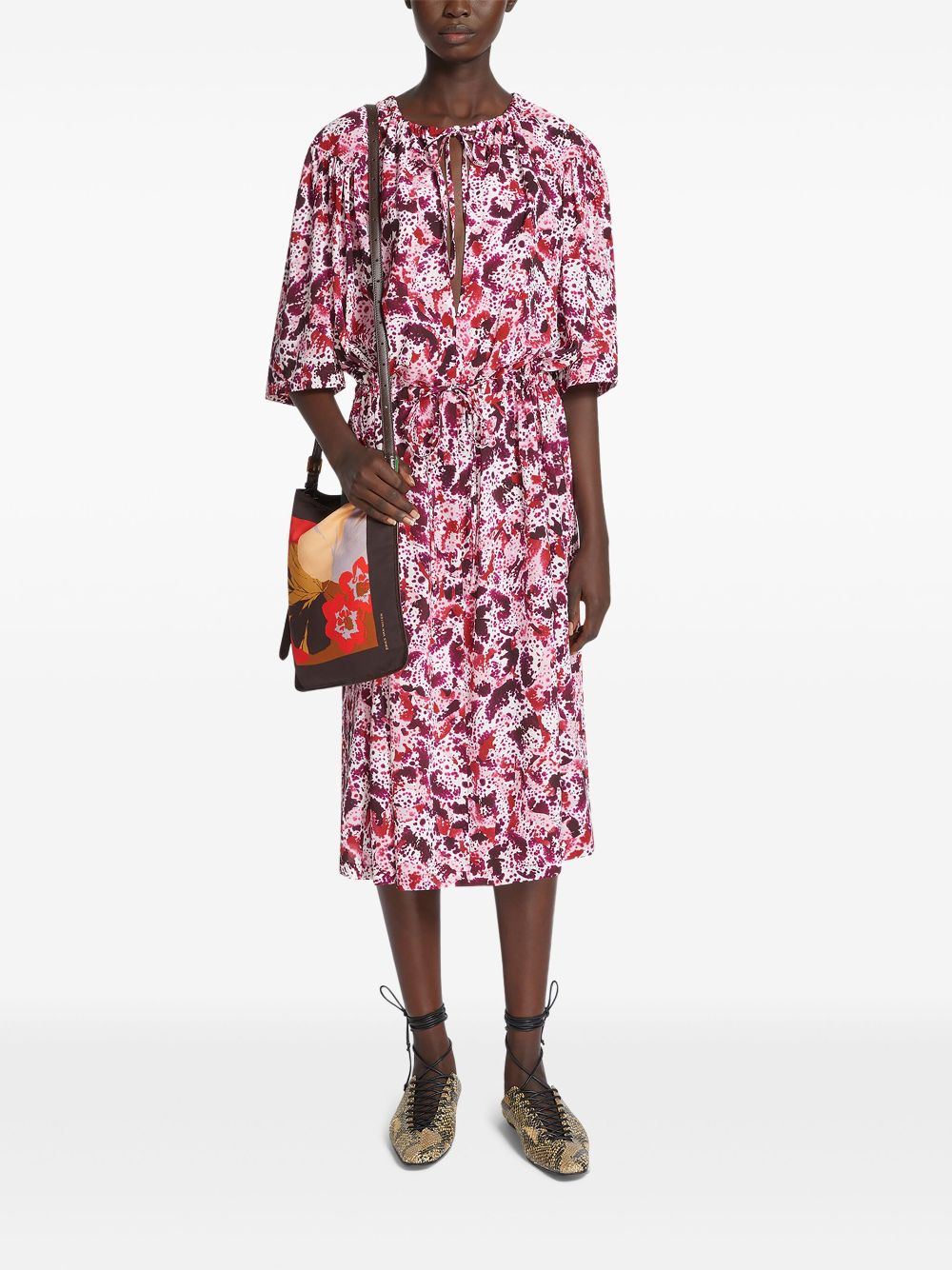 DRIES VAN NOTEN drawstring dress - Roze