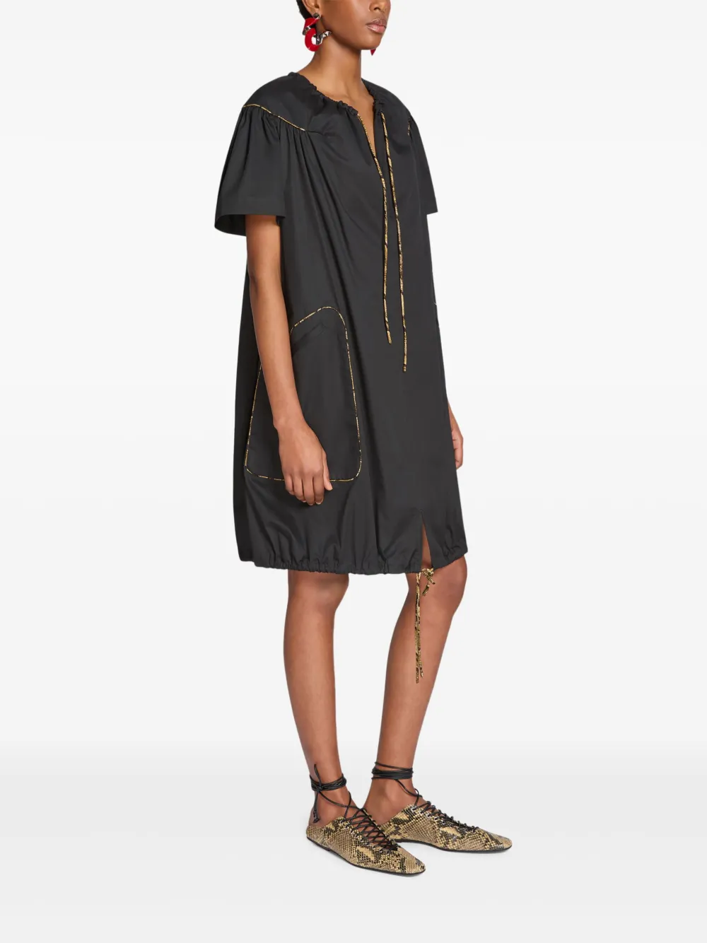 DRIES VAN NOTEN COTTON MINIDRESS