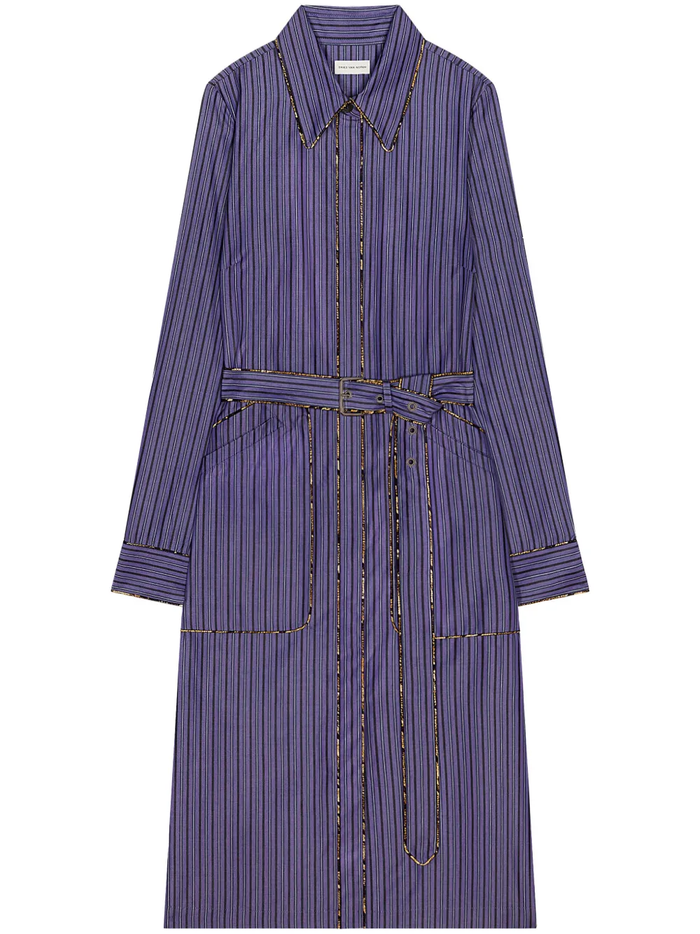 DRIES VAN NOTEN Zijden blousejurk Paars