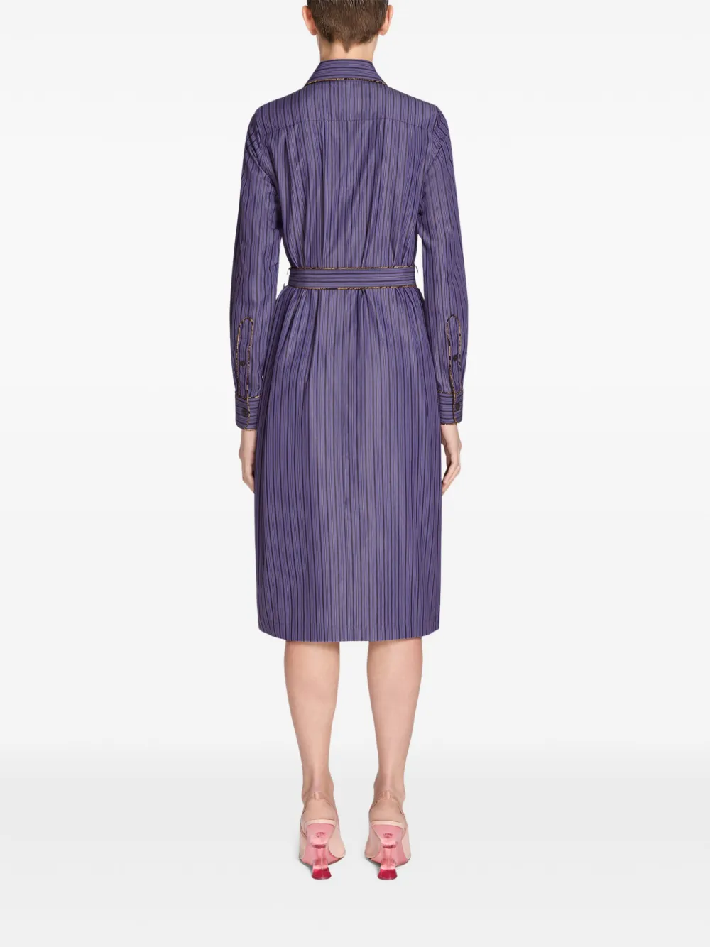 DRIES VAN NOTEN Zijden blousejurk Paars