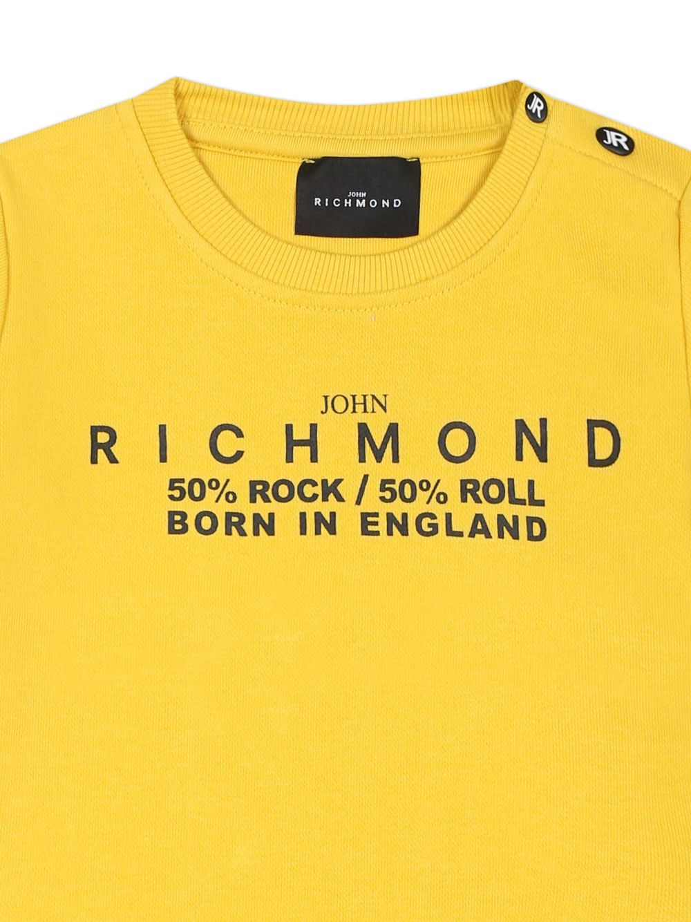 John Richmond Junior Sweater met logoprint Geel