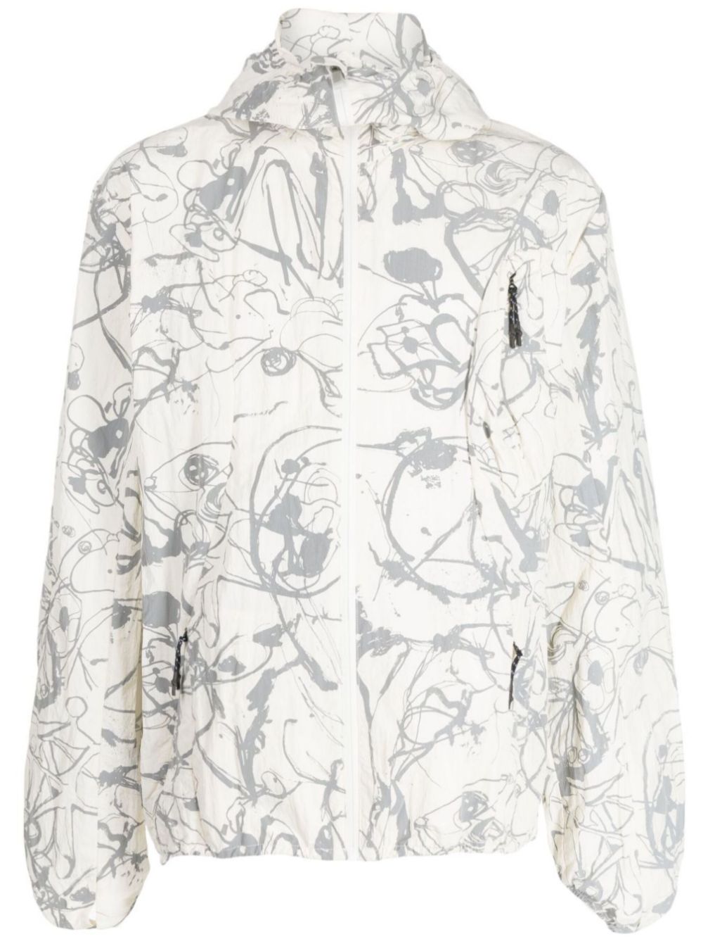 graphic-print jacket