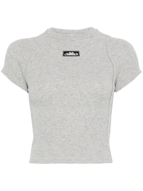 Ottolinger ribbed deconstructed T-shirt