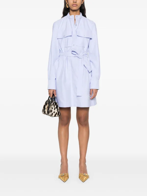 givenchy mini dress Givenchy - Mini Bustier Dress In Nappa Leather With Bow - Lamb Leather - Women