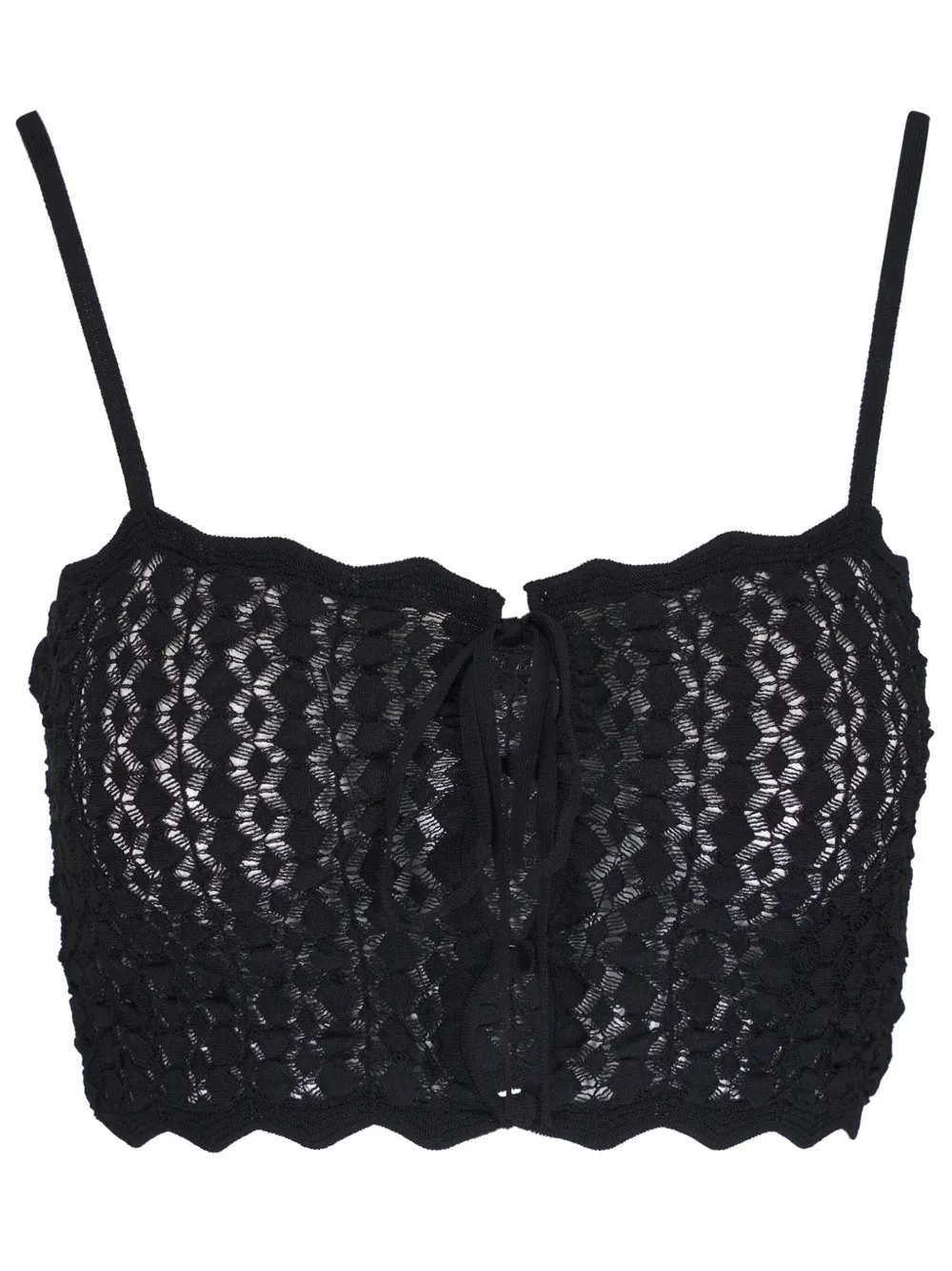 Saint Laurent knitted crop top – Black