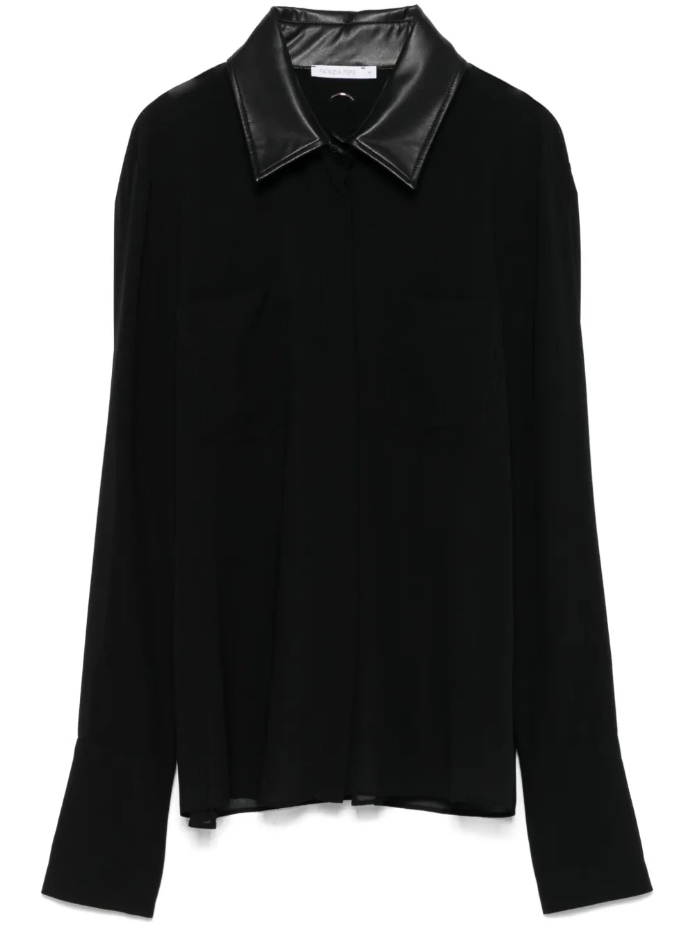 Patrizia Pepe Blouse met piercing detail Zwart