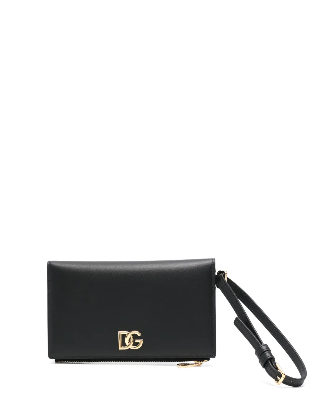 Dolce & Gabbana Logo-lettering Clutch Bag In Black