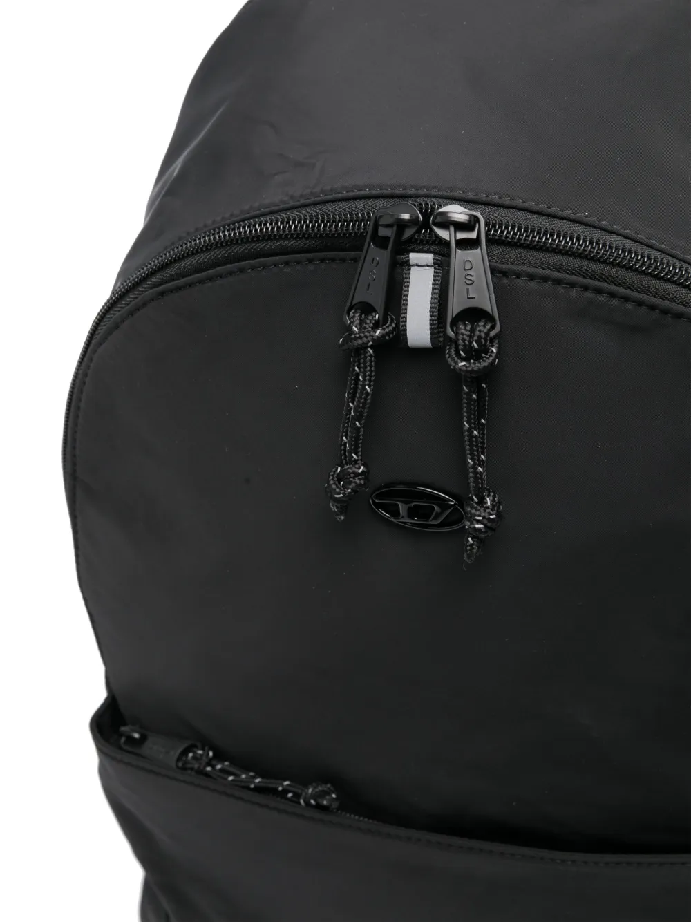 Diesel Rugzak met logoplakkaat Zwart