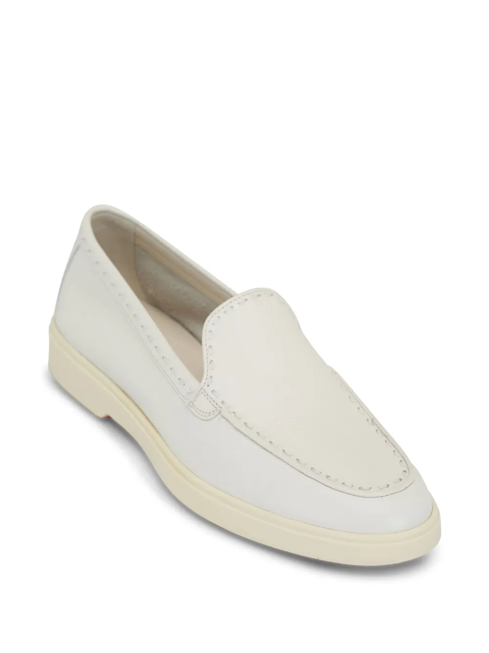 Santoni Leren loafers - Wit