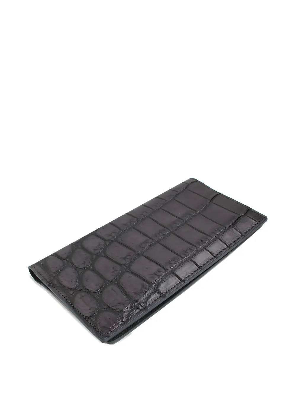 Brioni Crocodile-embossed Leather Wallet In Black