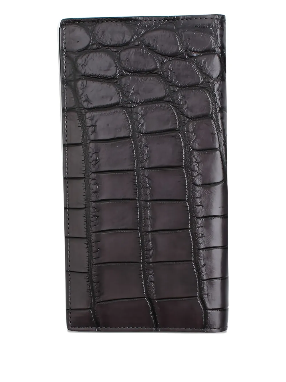 Brioni Crocodile-embossed Leather Wallet In Black