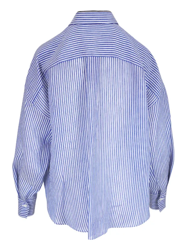Brunello Cucinelli ストライプ シャツ | ブルー | FARFETCH JP