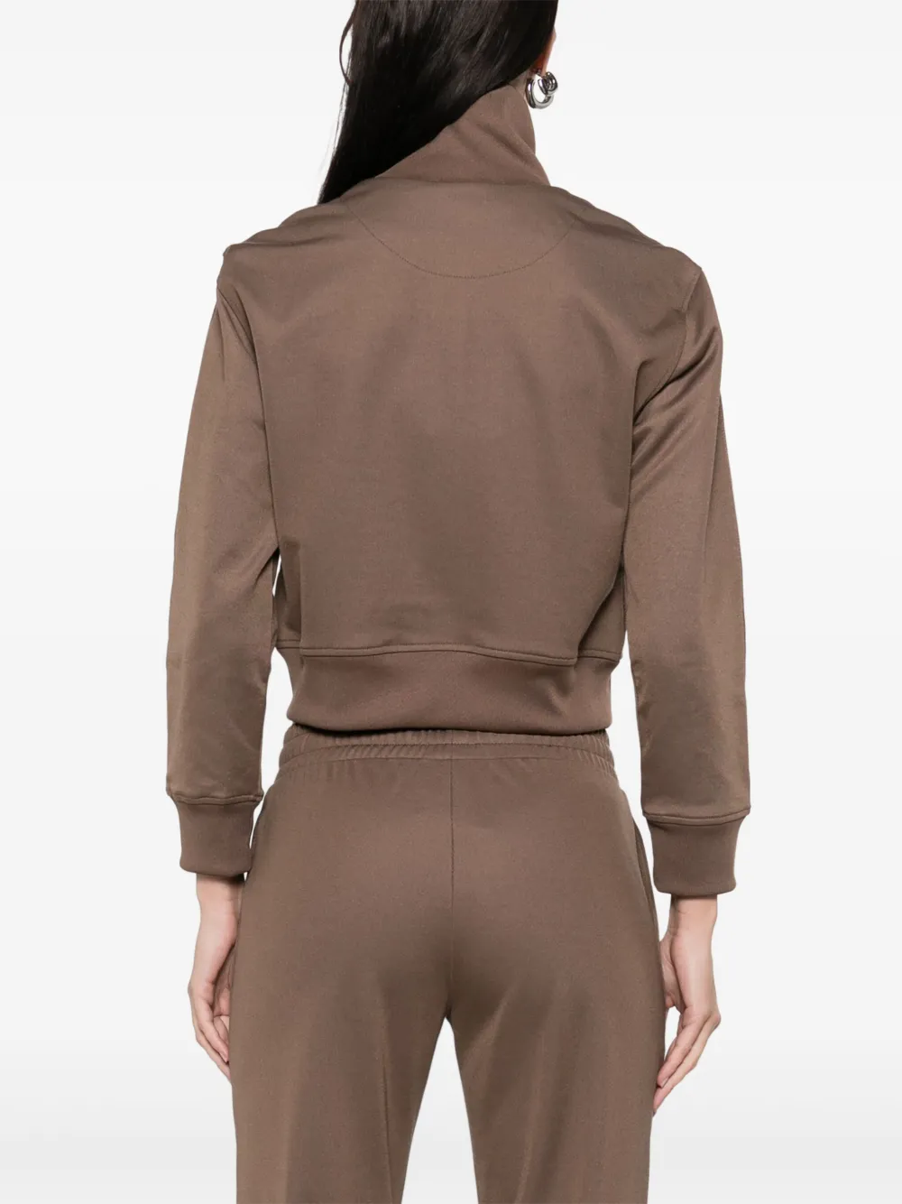 The Attico Sweater met logopatch Bruin