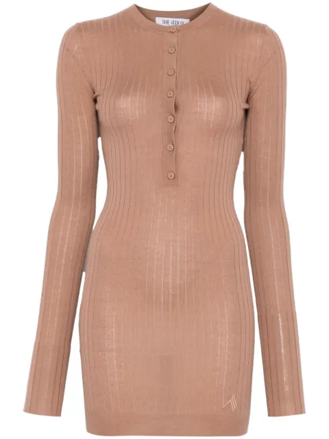 The Attico chunky-ribbed mini dress
