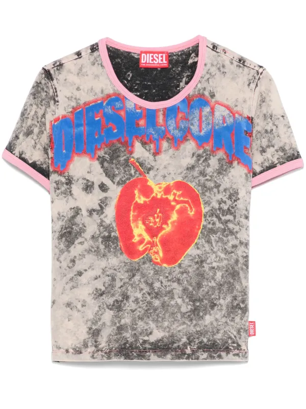 ★DIESEL★ T UNCUTTY SHORT Q1 T-SHIRT PINK A168250JQAU3DMA Diesel t-shirt Tled Fuchsia girls