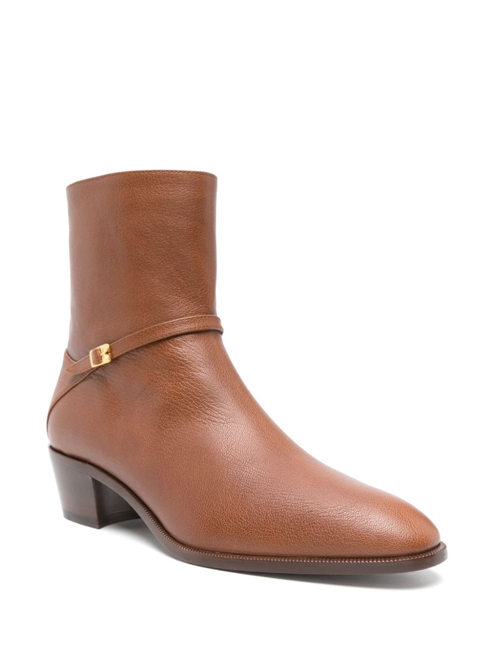 Valentino Garavani 50mm leather ankle boots - Bruin