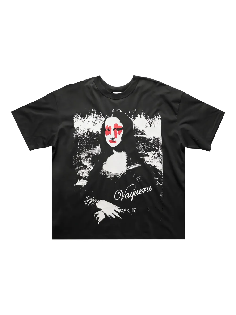 Vaquera Mona Lisa print T-shirt | Black | Image 1