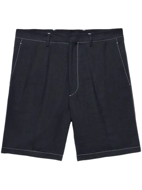 Prada bermuda à patch logo - Noir - Prada - Modalova