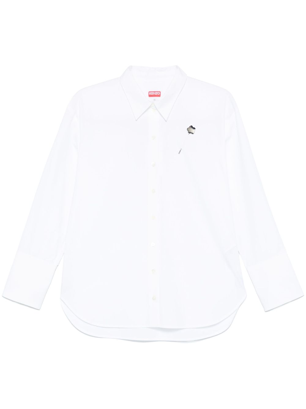 Kenzo floral-detail shirt - White