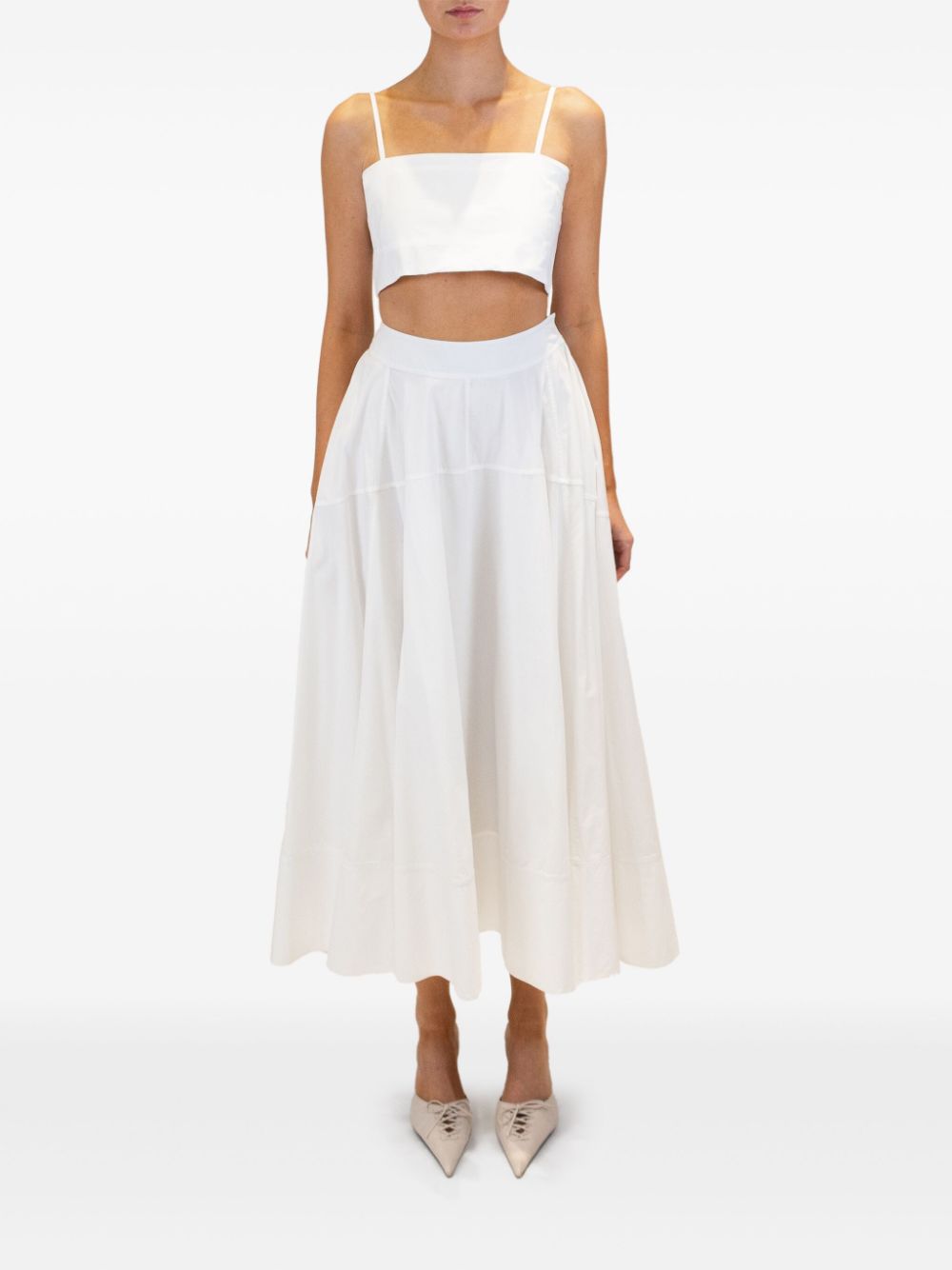 AZEEZA Walton crop top - Wit