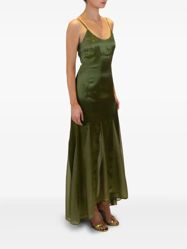 AZEEZA Kaida Midi Dress | Green | FARFETCH